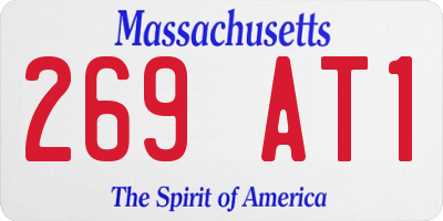 MA license plate 269AT1