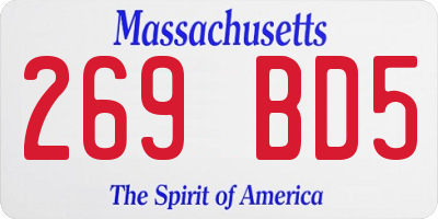 MA license plate 269BD5