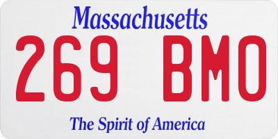 MA license plate 269BM0