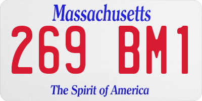 MA license plate 269BM1