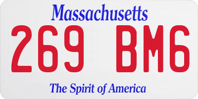 MA license plate 269BM6