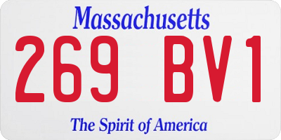 MA license plate 269BV1