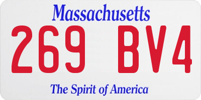 MA license plate 269BV4