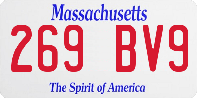 MA license plate 269BV9