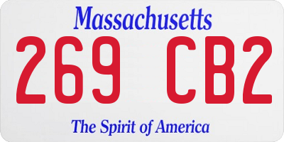 MA license plate 269CB2