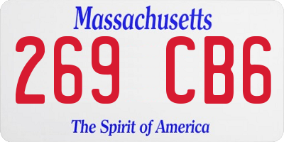 MA license plate 269CB6