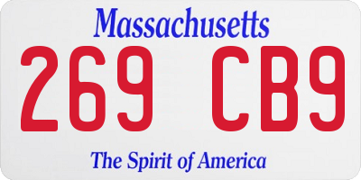 MA license plate 269CB9