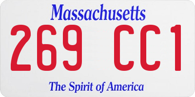 MA license plate 269CC1