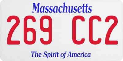 MA license plate 269CC2