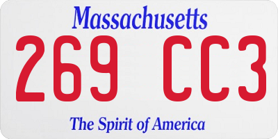 MA license plate 269CC3