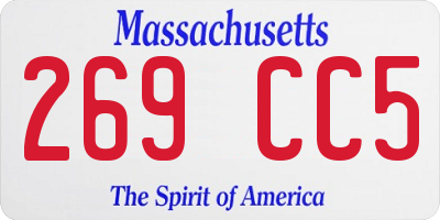 MA license plate 269CC5