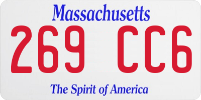 MA license plate 269CC6