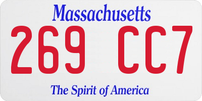 MA license plate 269CC7