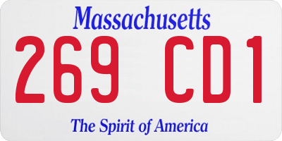 MA license plate 269CD1