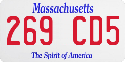 MA license plate 269CD5