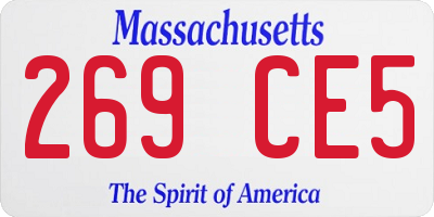 MA license plate 269CE5