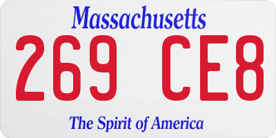 MA license plate 269CE8