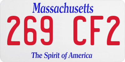 MA license plate 269CF2