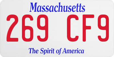 MA license plate 269CF9