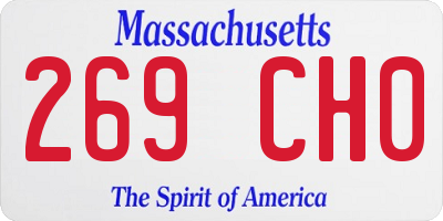 MA license plate 269CH0