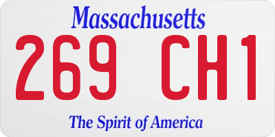 MA license plate 269CH1