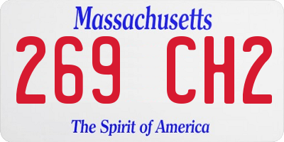 MA license plate 269CH2