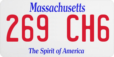 MA license plate 269CH6