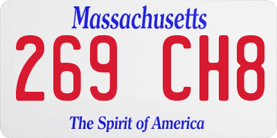 MA license plate 269CH8
