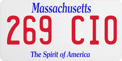 MA license plate 269CI0