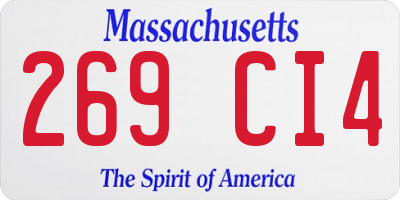 MA license plate 269CI4