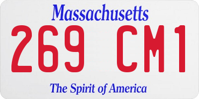 MA license plate 269CM1