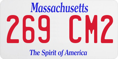 MA license plate 269CM2