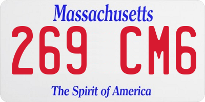 MA license plate 269CM6