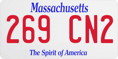 MA license plate 269CN2