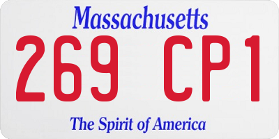 MA license plate 269CP1