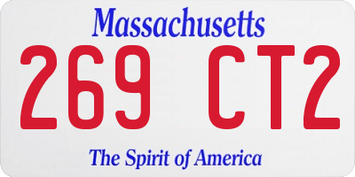 MA license plate 269CT2