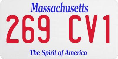MA license plate 269CV1