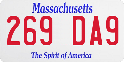 MA license plate 269DA9