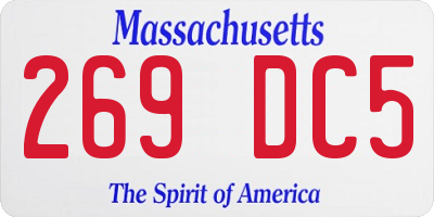 MA license plate 269DC5
