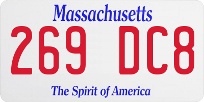 MA license plate 269DC8