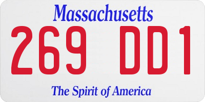 MA license plate 269DD1