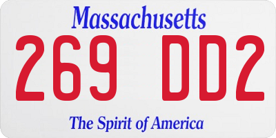 MA license plate 269DD2