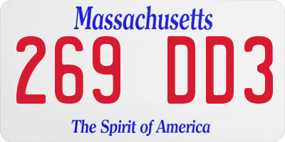 MA license plate 269DD3