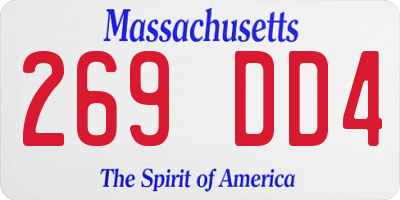 MA license plate 269DD4