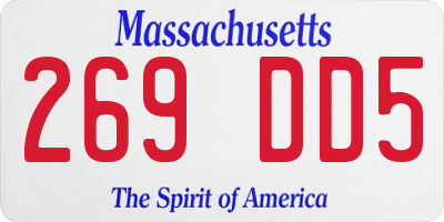 MA license plate 269DD5