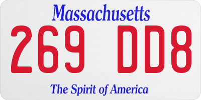 MA license plate 269DD8