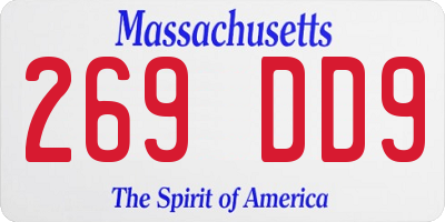 MA license plate 269DD9