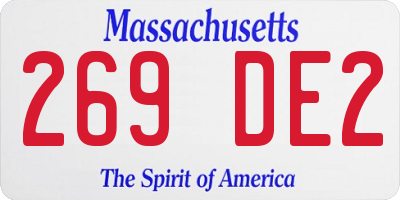 MA license plate 269DE2