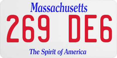 MA license plate 269DE6