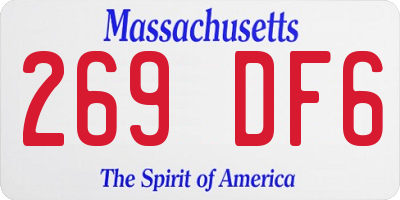 MA license plate 269DF6